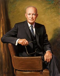 Eisenhowers offizielles Porträt im Weißen Haus