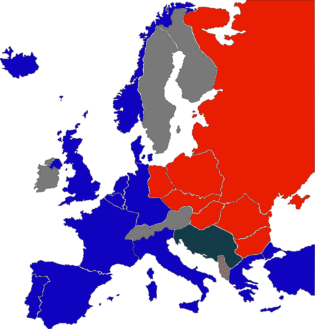Westlicher und sowjetischer Machtbereich in Europa